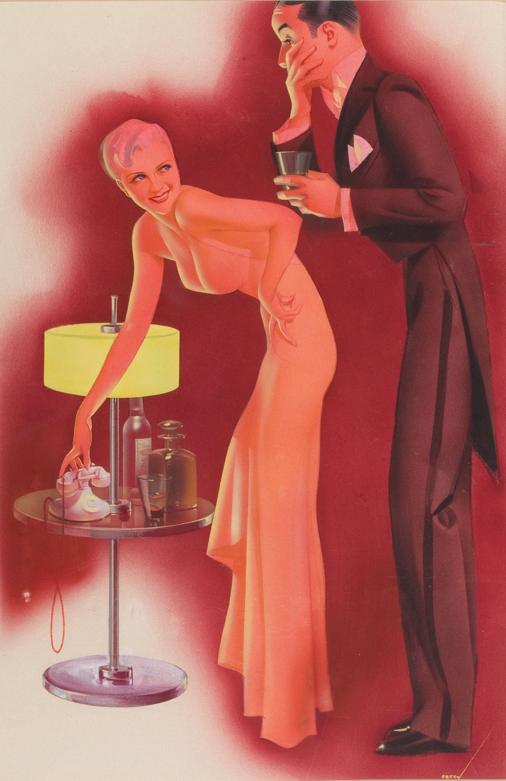 Elegant Couple, Esquire Magazine by George Petty, 1934